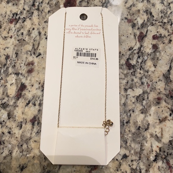 Altar’d State Gold Bar Necklace - Picture 3 of 3